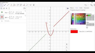 Gráfica de una Función a trozos en GeoGebra [upl. by Edris936]