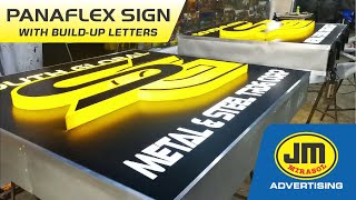 Lighted Panaflex Sign with Acrylic plastic Buildup letters  JM Mirasol Advertising [upl. by Andriana461]