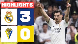 REAL MADRID 3  0 CÁDIZ CF  RESUMEN LALIGA EA SPORTS [upl. by Enoek]