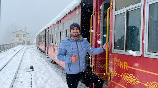 ShimlaKalka Toy Train Journey in Heavy Snowfall 🌨 [upl. by Ordnagela]