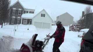 Diggin out  Honda 928  26 inches of snow [upl. by Naeruat]