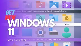 GET Windows 11 Icons on any WINDOWS FREE  How to make Windows 1087 look like Windows 11 [upl. by Hakceber]