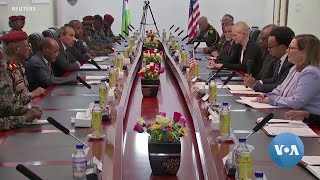 US Defense Secretary Meets Djibouti Authorities While on Africa Trip [upl. by Meunier]