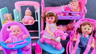 10 Minutes Satisfying with Unboxing Cute Doll Swing ToysBunk Beds Toys Review  ASMR [upl. by Bellaude]