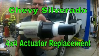 Chevy Silverado 4x4 actuator replacement [upl. by Newnorb]