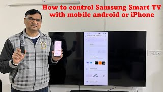 how to control Samsung Smart TV with mobile android or iPhone  How to use Samsung Smartthings app [upl. by Chance]