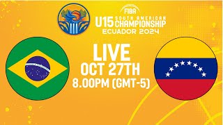 Final  Brazil v Venezuela  Full Basketball Game  South American U15 Championship 2024 [upl. by Ffilc]