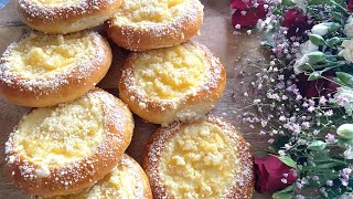 Vatrushka Recipe  Russian Cream Cheese and Apple Buns  نان واتروشکا روسی [upl. by Fatma]