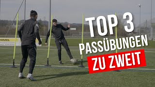 Fussball Passübungen  Zu zweit das Passspiel EFFEKTIV trainieren [upl. by Lamori]