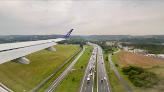 Landing at Kraków Airport LOT Polish Airlines [upl. by Ten]