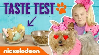 JoJo Siwa Treats BowBow to Doggie Treat Taste Test 🐾🍦  Nick [upl. by Kcirttap]