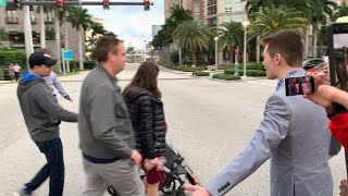 Nick Fuentes Confronts Ben Shapiro Outside TPUSA Conference [upl. by Arv]