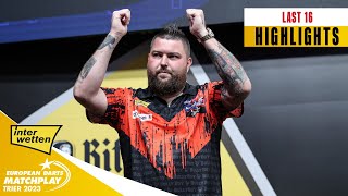 UNBELIEVABLE STANDARD  Last 16 Highlights  2023 European Darts Matchplay [upl. by Hsirrap80]