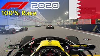 F1 2020  100 Race at Bahrain International Circuit in Ocons Renault [upl. by Orteip]