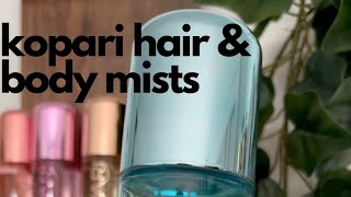 HONEST Review of the Kopari Beauty Hair amp Body Fragrance Mists  Perfume Layering Combos [upl. by Lyndy]