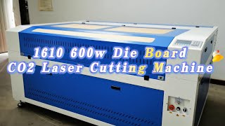 XM 1610 600W Die Board CO2 Laser Cutting Machine for Plywood [upl. by Adalard597]