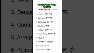 antonyms and synonyms for NTPC competitive exams by Kaushar Sir [upl. by Simah]