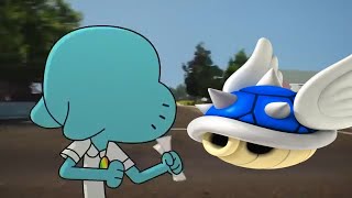 Gumball Invisible Car Chase but its an accurate Mario Kart race [upl. by Petite]