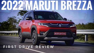 2022 Maruti Suzuki Brezza facelift First Drive Review [upl. by Eilama566]