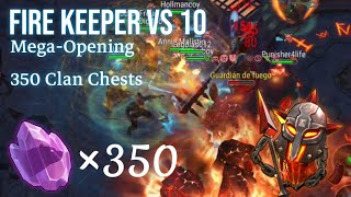 Frostborn  Fire Keeper by 10  Mega Opening 350 Clan Chests [upl. by Name]