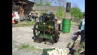 Lister CS Diesel twin 122 stationary engine first trial start up and run after rebuild [upl. by Bashee]