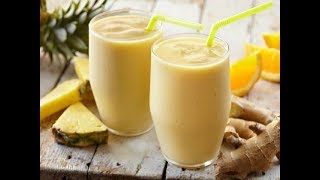 HOW TO MAKE THE BEST Mango Banana Pineapple Apple Smoothie [upl. by Roz92]