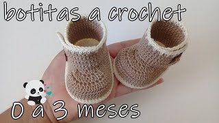 Tutorial botas de bebe a crochet 0 a 3 meses [upl. by Otero]