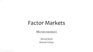 11 Factor Markets [upl. by Ateval]