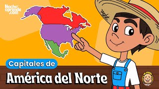 Capitales de América del Norte  Nacho Aprende  Países y Capitales de Norteamérica  Geografía [upl. by Anatnas]