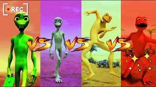 Funny Green Allien Dance VS Dame tu Cosita VS Patila [upl. by Oisorbma720]