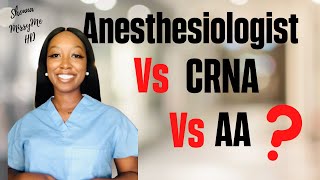 Anesthesiologist Assistant  Anesthesiologist vs CRNA vs Certified AA  Education salary duties [upl. by Anitnemelc874]