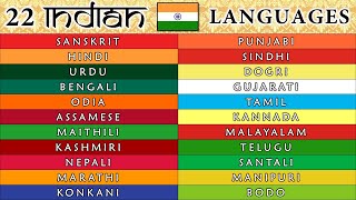 22 INDIAN LANGUAGES [upl. by Attenrad293]