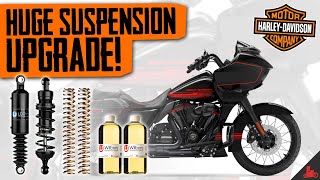 Harley ROAD GLIDE Suspension Install amp Comparison Wilbers [upl. by Essilrahc]