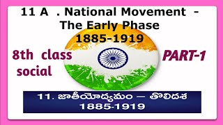 NATIONAL MOVEMENT THE EARLY PHASE 1885 1919 8th class social studies Part1 by Krishna veni [upl. by Drewett]