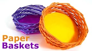 How to make Paper Baskets [upl. by Nawj748]