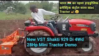 New 929 Di EGT 4Wd VST Shakti 28Hp Mini Tractor Rotavator Performance  Hydraulic Electric ⚡ Control [upl. by Bina]