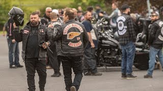 Hells Angels attend biker funeral under police surveillance [upl. by Silvio]