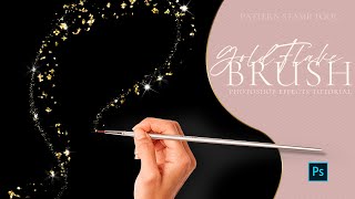 Glitter Effect Photoshop Brush Tutorial Gold Flake Pattern Stamp Brush [upl. by Ilaw]