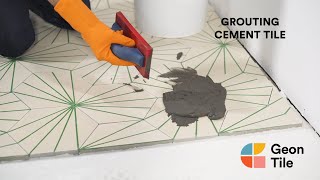 How To Grout Cement Tile [upl. by Aslin]