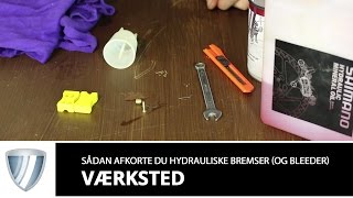 Sådan afkorter du hydrauliske bremseslanger og Bleeder [upl. by Ashely]