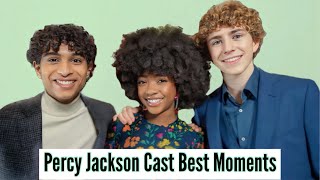 Percy Jackson Cast  Best Moments [upl. by Osbourne715]