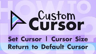 How to use Custom Cursor Extension  Set Cursor Size Return to Default Cursor [upl. by Adia519]