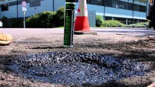 How to repair a pothole with cold lay tarmac [upl. by Kciwdahc733]