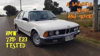 BMW 735i E23 test driven in Tasmania A beautiful noise and quick [upl. by Werda]