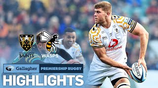 Northampton v Wasps  HIGHLIGHTS  Bonus Point Win at the Gardens  Gallagher Premiership 202122 [upl. by Doomham]