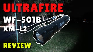 Ultrafire WF501B XML2 LED 800 lumens review latest version  The cheapest 800 lumens flashlight [upl. by Tracie]