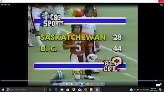 Saskatchewan Roughriders at BC Lions 1983 [upl. by Ahsieker342]