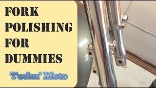 Aluminum Fork Polishing for Dummies  Techn Moto [upl. by Nahor]