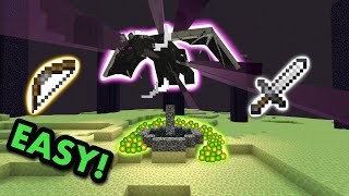 EASIEST WAY TO KILL THE ENDER DRAGON TUTORIAL in Minecraft Bedrock MCPEXboxPS4SwitchWindows10 [upl. by Arihppas]