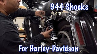 How to Install 944 Progressive Touring Shocks on a Harley Davidson amp Adjust Sag [upl. by Julius]